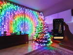 Гирлянда штора Twinkly Curtain (Multicolor + White edition) с 210 шт. RGB+W + BT + Wi-Fi 1,5 м x 2,1 м (TWW210SPP-TEU)