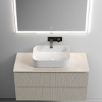 Тумба подвесная Sancos Snob T, Beige Soft 995х445х500, под столешницу без отверстия под смеситель, цвет Kreman