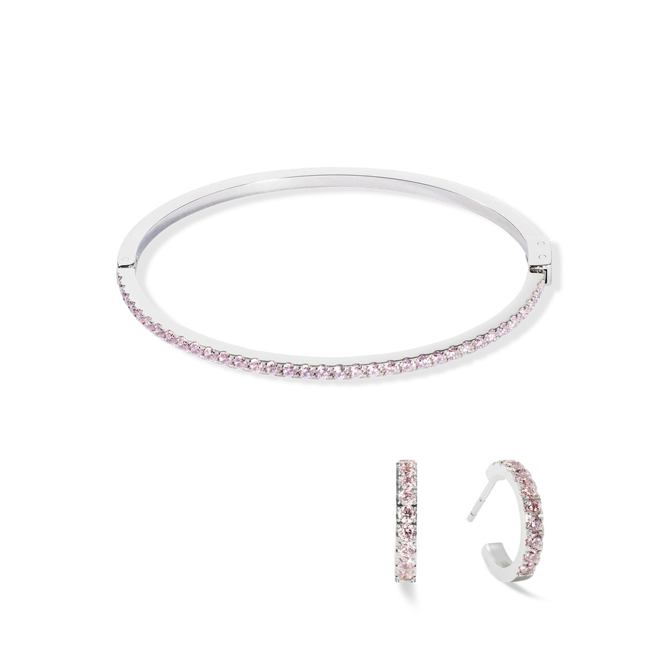 Серьги Coeur de Lion Hoop Rose-Silver 15мм 0146/23-1917