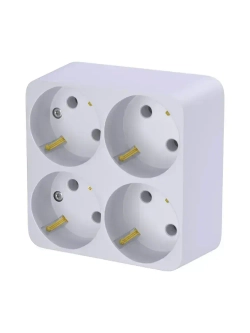 Разветвитель для розетки четверник ФОТОН 16А с заземлением