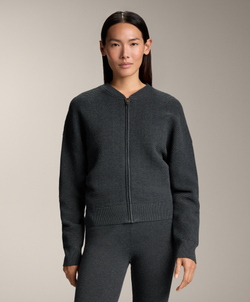 Oysho Куртка из рельефной ткани на молнии, темно-серый