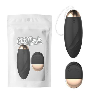 Черное виброяйцо Play With Me Love Egg с пультом ДУ (Цвет: черный)