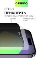 Набор стекол антишпион BROSCORP для Apple iPhone 14 Pro Max оптом (арт. IP14PROMAX-FSP-GLASS-SPY-SET2)