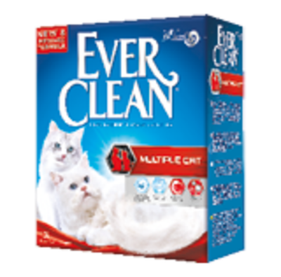 Ever Clean Multiple Cat Наполнитель для кошачьего туалета (красная полоса) комкующийся для нескольких кошек