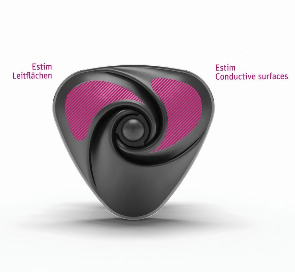 Вибромассажёр с электростимуляцией Hearts Desire (Цвет: черный)