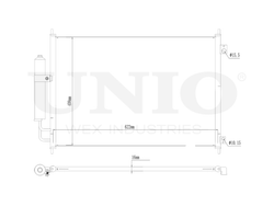 Радиатор кондиционера UNIO RAD-30046