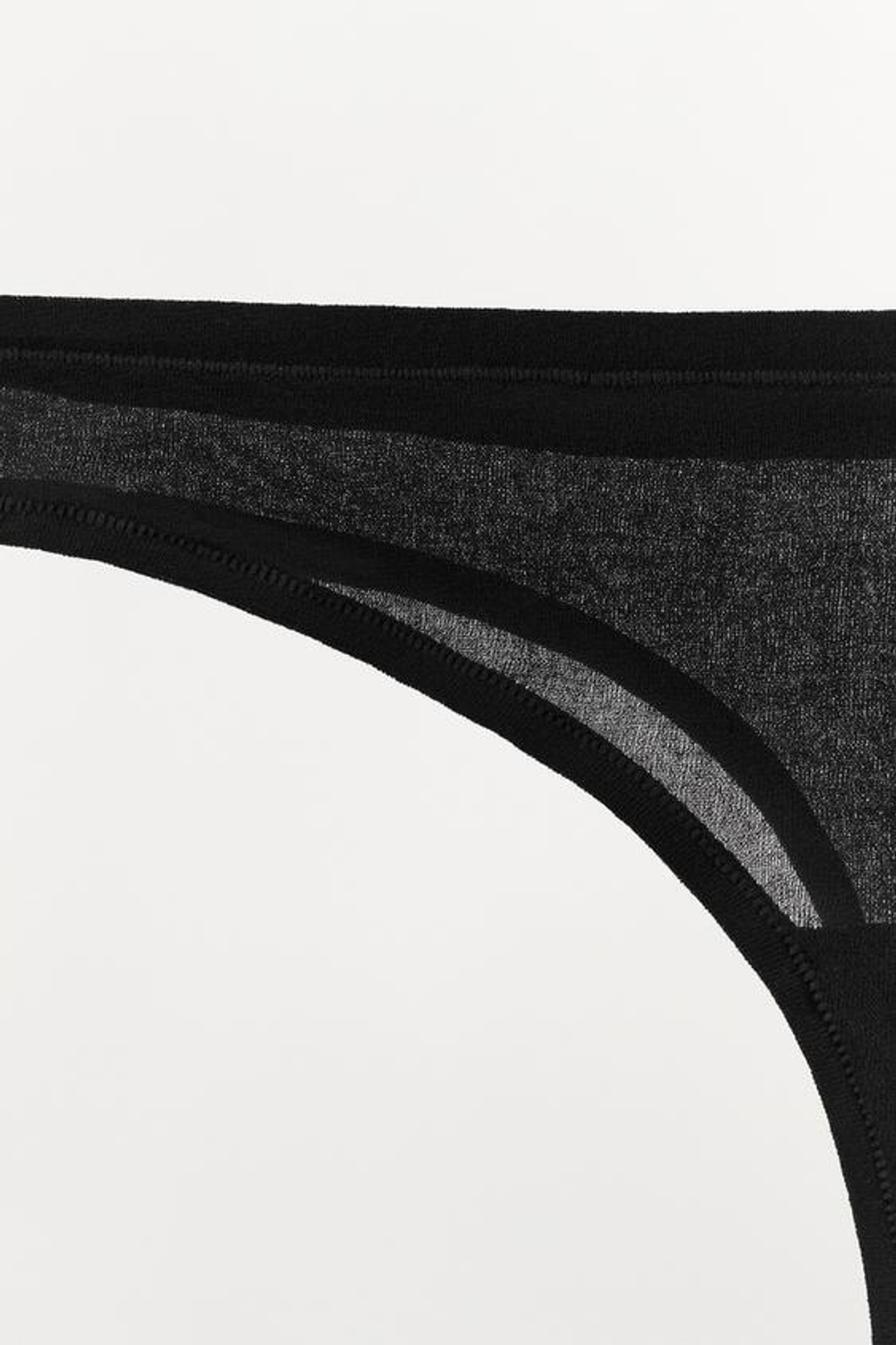 ZARA МЯГКИЕ ТРУСЫ-ТАНГА, ЧЕРНЫЙ