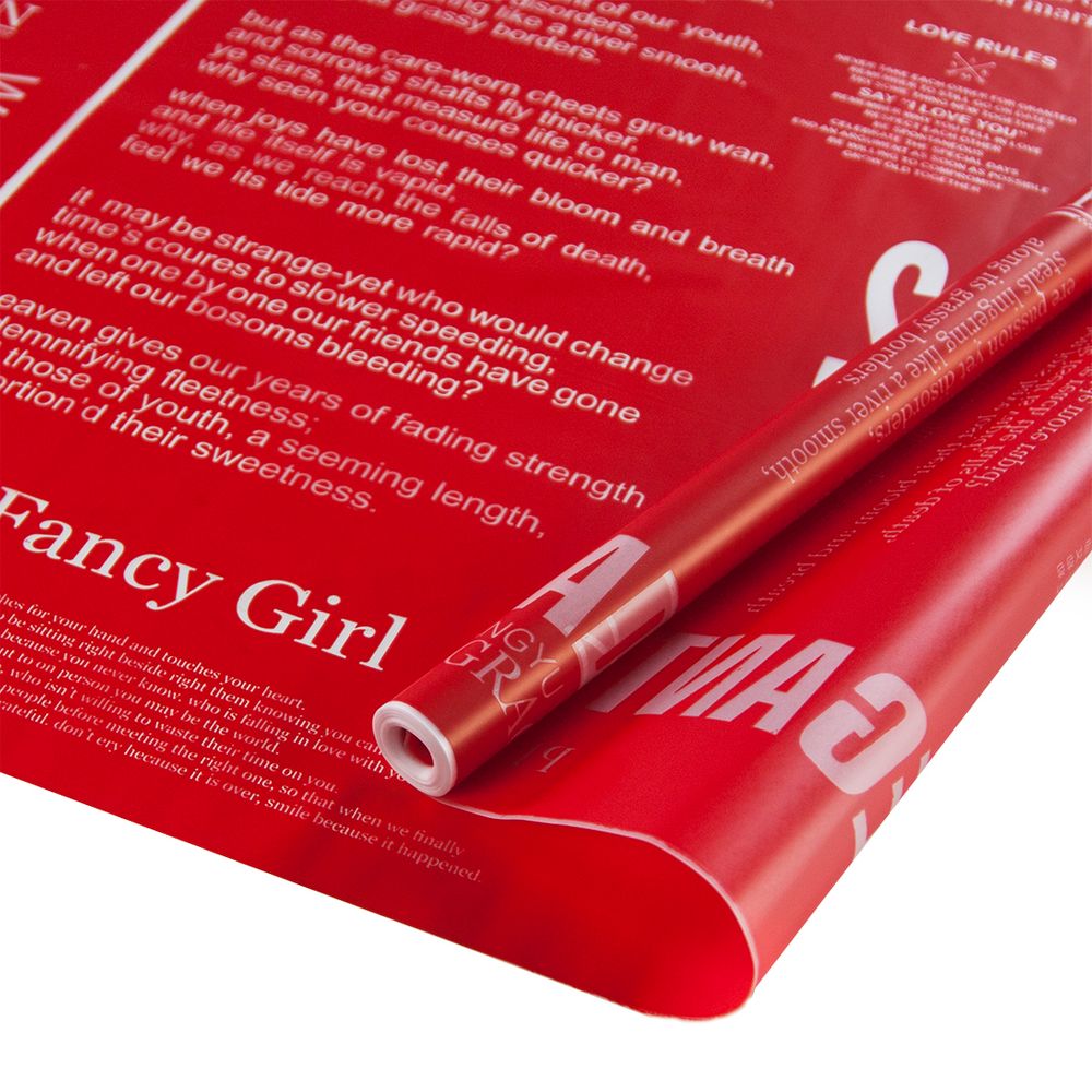 Упаковочная матовая пленка (0,6*10,3 м) Solo, Красный, 1 шт.