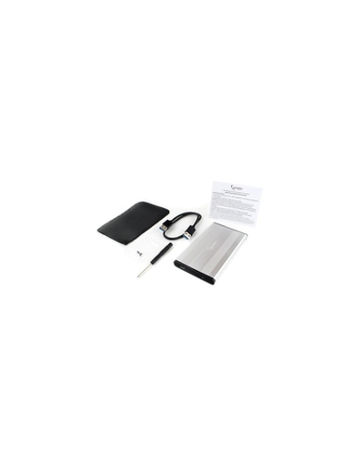 Gembird EE2-U3S-5-S Внешний корпус 2.5" серебро, USB 3.0, SATA, до 2 Тб, металл