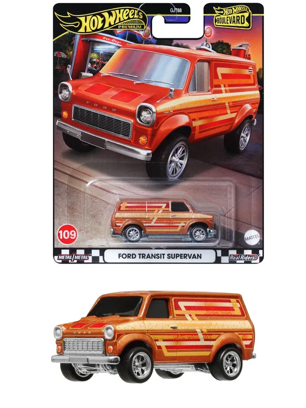 Машинка Хот Вилс Премиум Ford Transit Supervan GJT68 HRT76