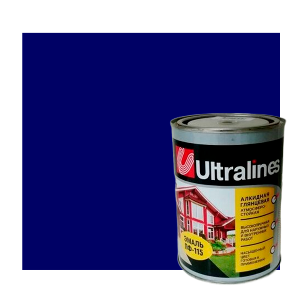 Эмаль ПФ-115 "ULTRA LINES" СИНЯЯ 0,8 кг