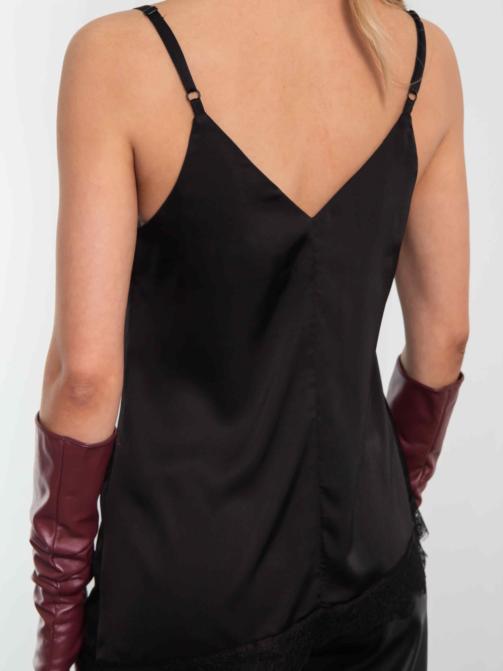 Блуза-топ Шёпот шёлка (черный)