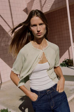 Дانتлевая кожаная куртка с тесьмой - ZARA