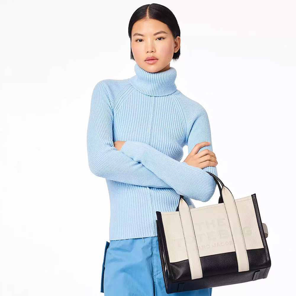 СУМКА MARC JACOBS THE LEATHER COLORBLOCK MEDIUM TOTE BAG IVORY MULTI