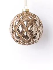 Винтажный стеклянный шар Царский орех 10 см., 1 шт., Karlsbach (14604)