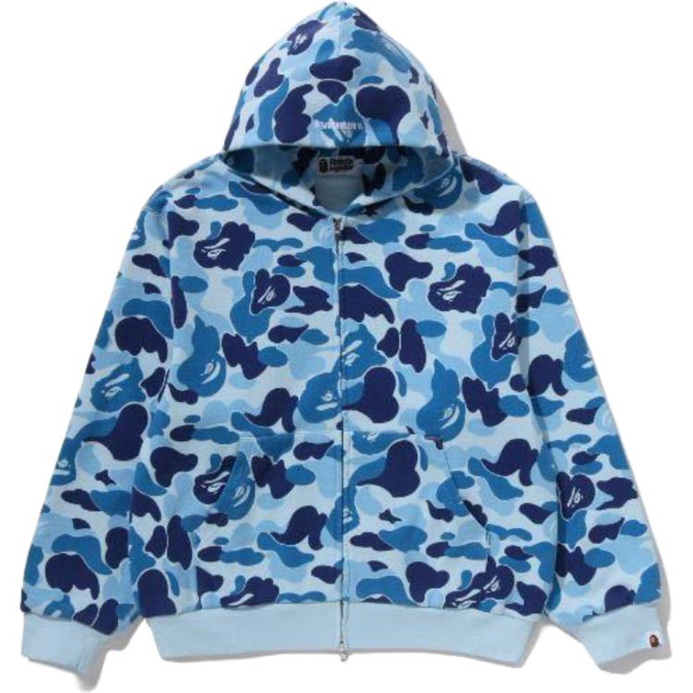 A Bathing Ape Bathing Ape Abc Camo Sweatshirts Cardigan Moderate No Fleece Lined Regular Zip Closure 0zxswm305821q синий