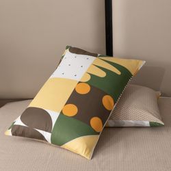 Комплект постельного белья на резинке Делюкс Сатин 100% хлопок «Яркая геометрия»