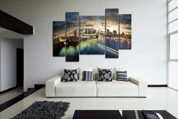 Модульная картина"Мост над водой"