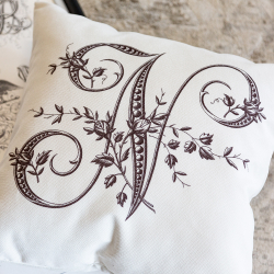 Арт-подушка Объект мечты Монограмма буквы N