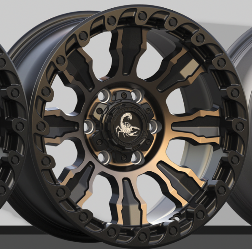 Диск колесный, кованый UT728 R17 8,0 ET0 AGILITY FORCE Matte Black W Mac Face Dark Tint