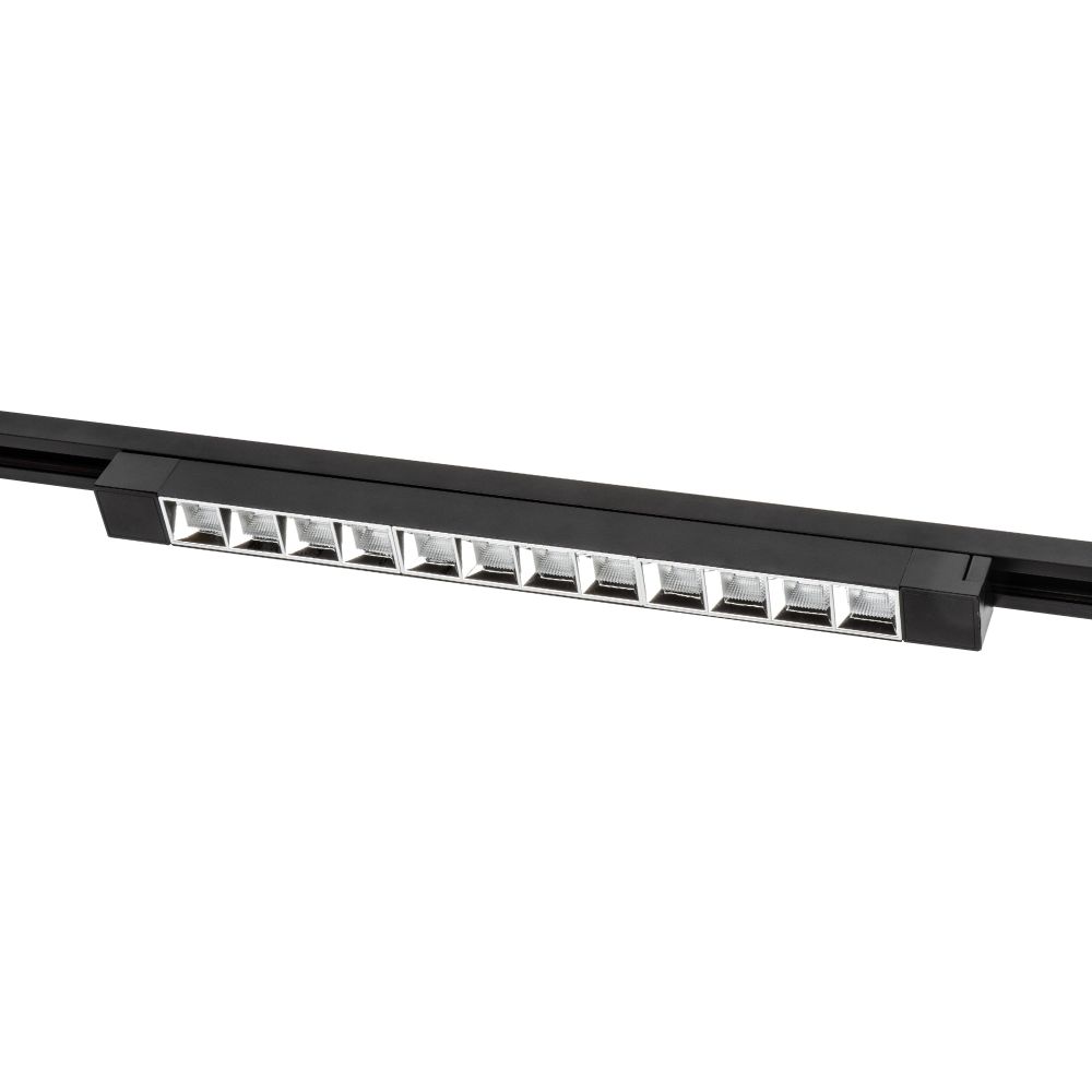 ULB-Q282 30W-4000K BLACK Светильник-прожектор светодиодный трековый. Линейный. 2500 Лм. Белый свет 4000К. Корпус черный. ТМ Volpe
