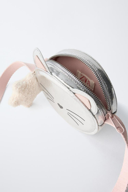 ZARA СУМКА-МЫШОНОК С ПЛЕЧЕВЫМ РЕМНЕМ, СЕРЕБРИСТЫЙ