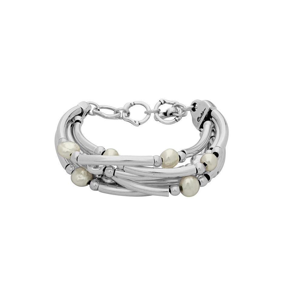 Браслет Ciclon Esencia металлический с жемчугом Swarovski C211111-40-0 BW/S