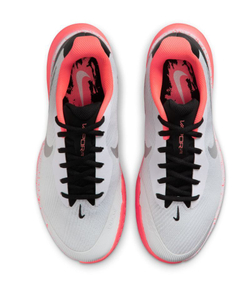 Мужские кроссовки теннисные Nike Vapor Lite 3 HC Premium - white/hot lava/wolf grey/black