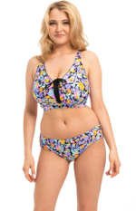 Купальный лиф с растительным принтом и шнуровкой по центру (Размер: 80I) (Цвет: разноцветный)