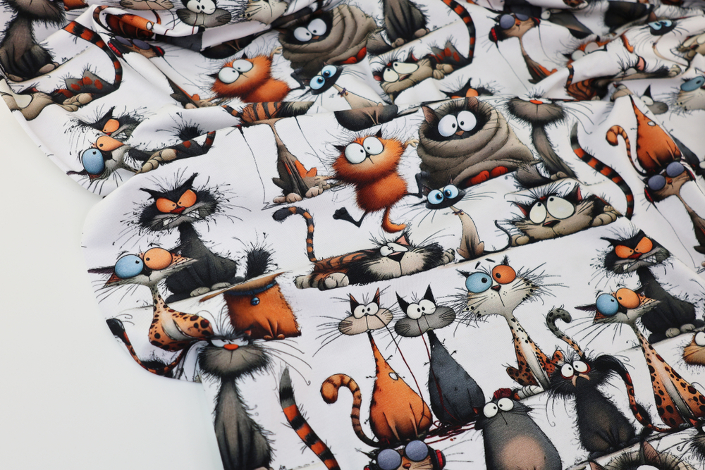 УЛИЧНЫЕ КОТЫ (потемнее) - Кулирка с лайкрой, компакт пенье (ДЖ69 Маша)