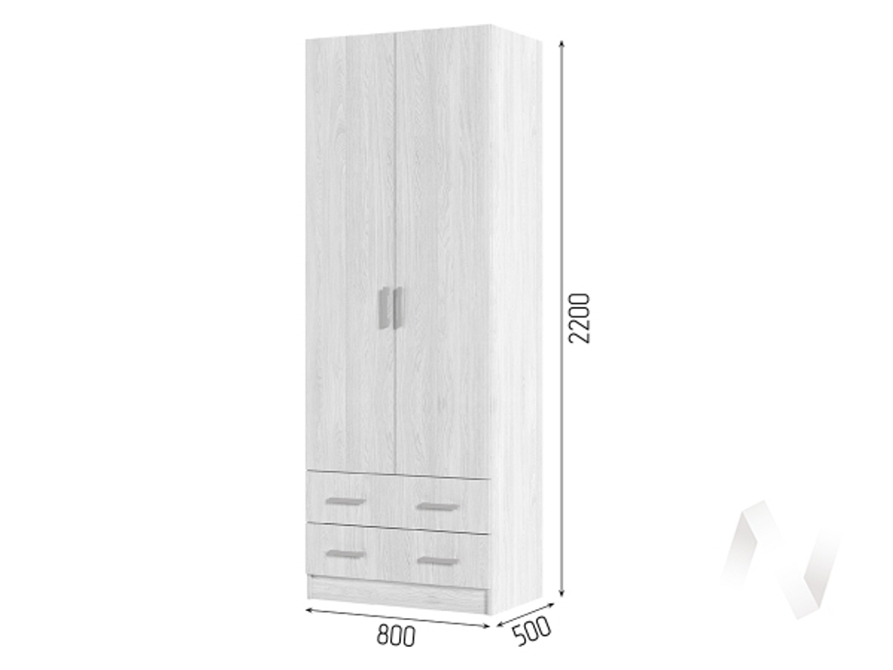 Шкаф Дуэт 2-х створчатый (анкор/анкор)