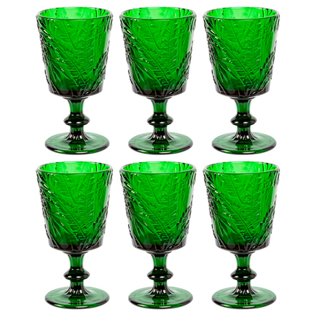Набор бокалов 6шт 310мл Объект мечты Светский прием Петаль изумруд OM-21091710