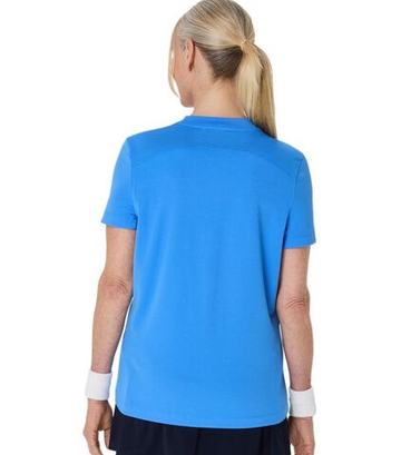 Женская теннисная футболка Asics Court Short Sleeve - небесный