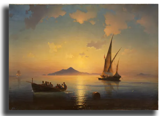 Репродукция "Айвазовский - Неаполитанский залив. 1841 год."