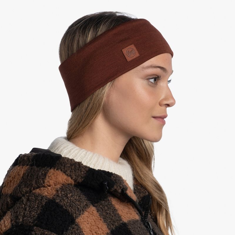 Шерстяная повязка на голову Buff Headband Midweight Wool Solid Sienna Фото 2