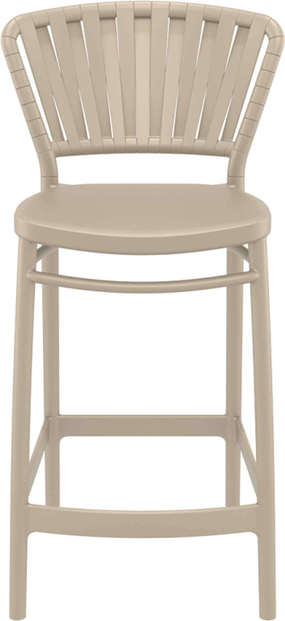 Стул пластиковый полубарный Siesta Contract Portofino, бежевый