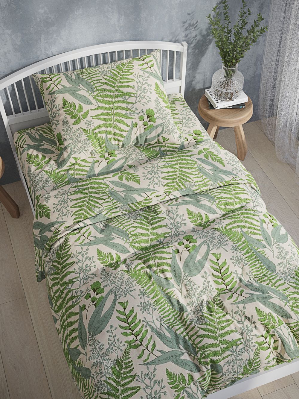 Постельное белье бязь Сказка "Yarrow" 1,5-сп Наволочка 50х70 см 1 шт Простынь на резинке 90x200 см Пододеяльник 145x215 см