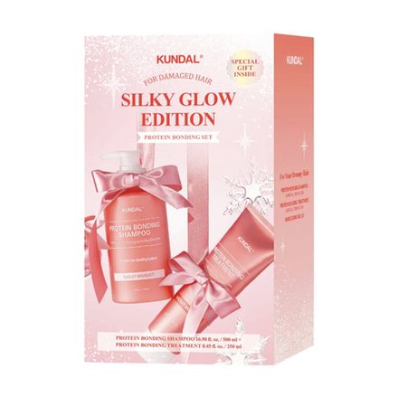 KUNDAL Silky Glow Edition — Подарочный набор Protein Bonding с протеинами для эффекта восстановления