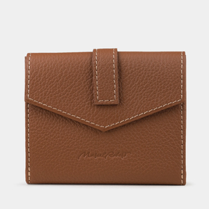 Кожаный кошелек, теленок цвета карамель