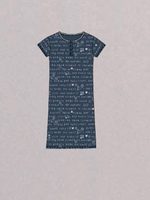 Хлопковая сорочка Drawing (Размер: S) (Цвет: синий)