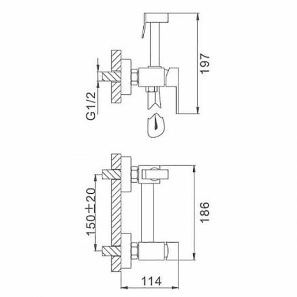 Смеситель FRAP F7504 с гигиеническим душем F7504
