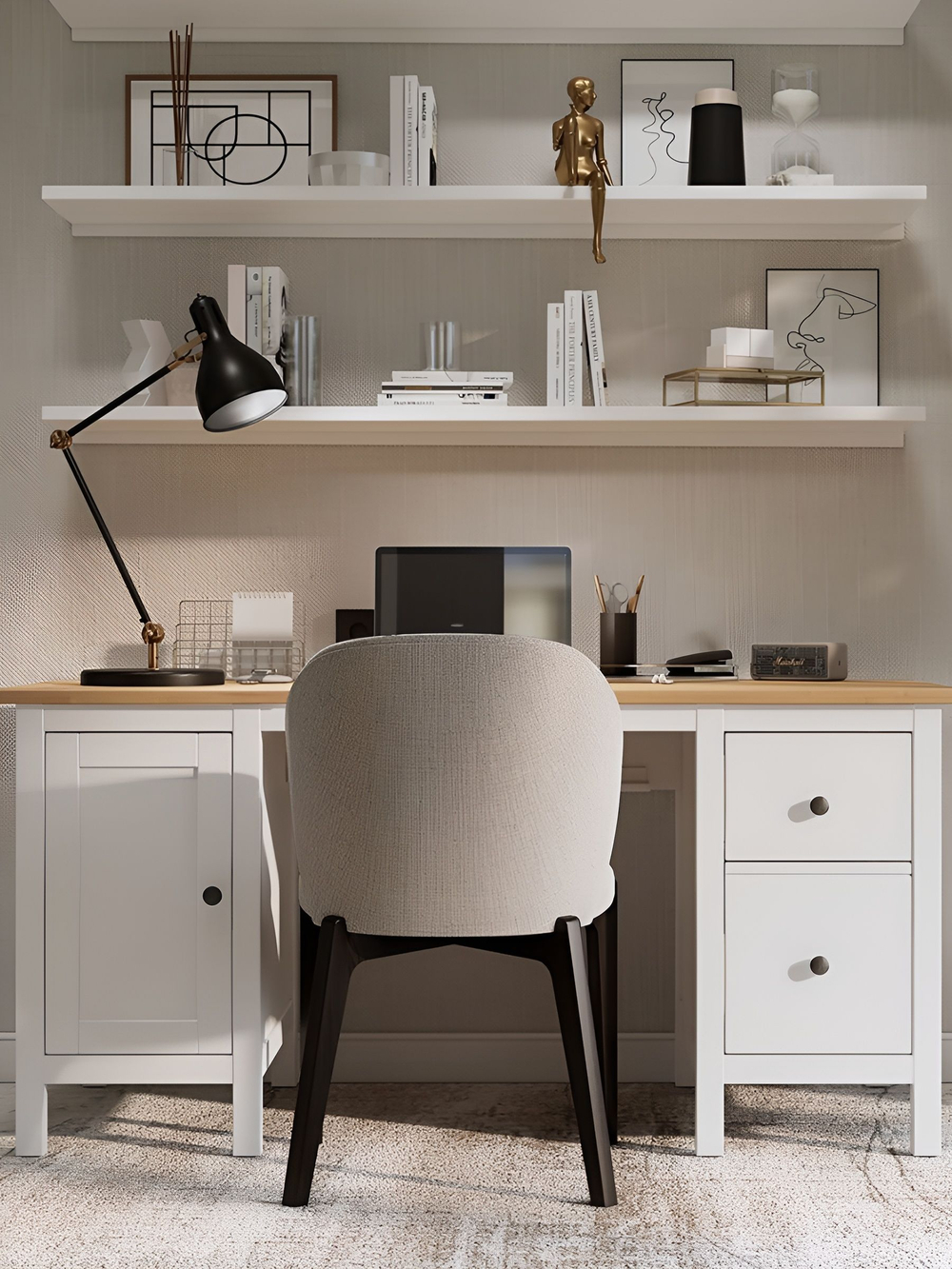 IKEA Письменный стол HEMNES,155*65*74, белый-коричневый, КЫМОР (ХЕМНЭС ИКЕА)