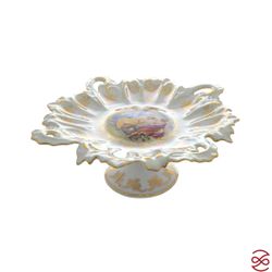 Блюдо на ножке Queen's Crown Мадонна перламутр 33 см
