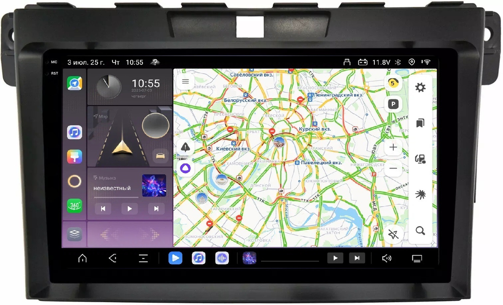 Магнитола для Mazda CX-7 2006-2012 - Carmedia OL-9509 QLed+2K, Android 13, TS20, CarPlay, 4G SIM-слот