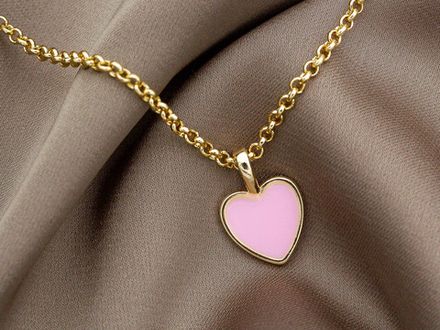 Подвеска Сердце с эмалью