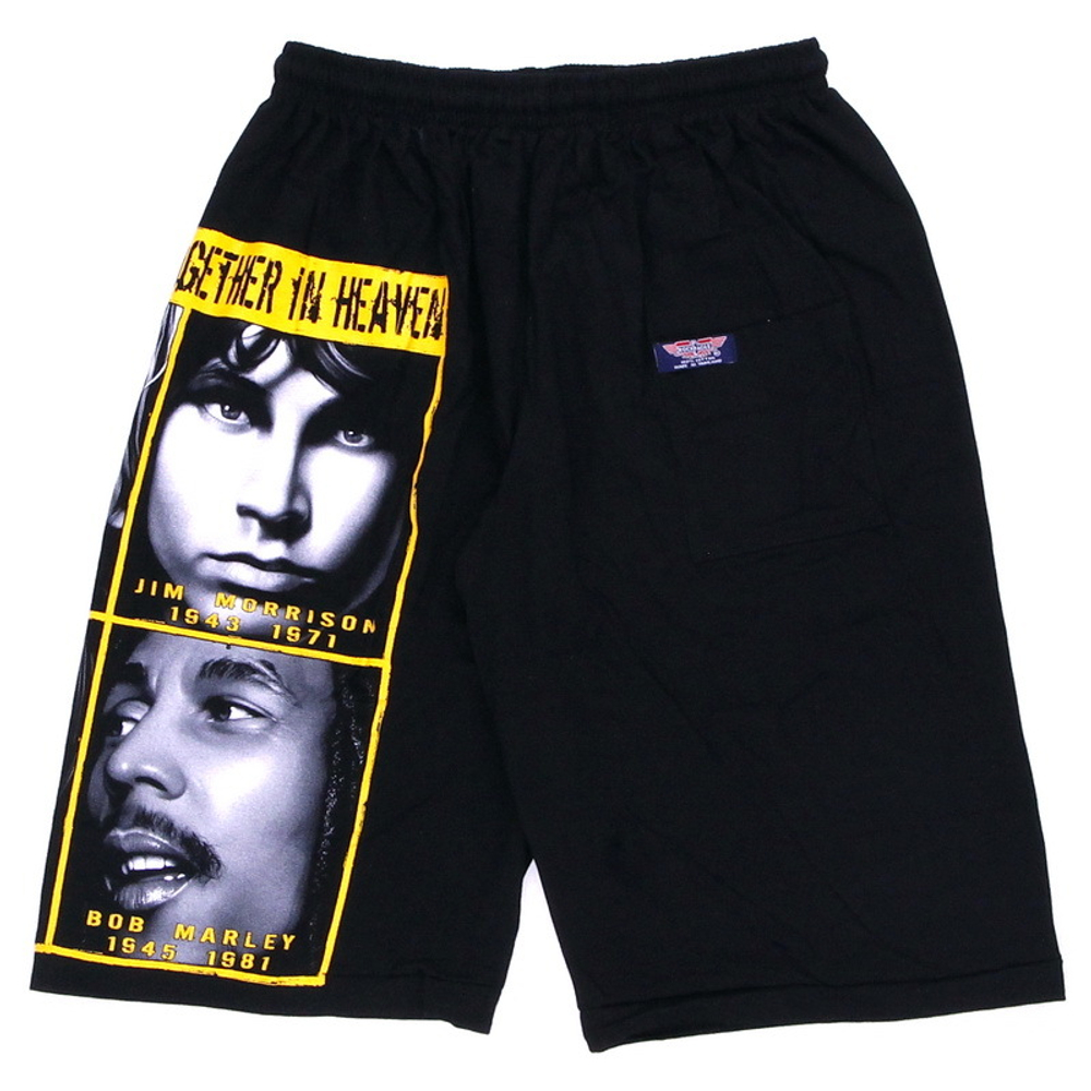 Шорты They all met together in heaven (Kurt Cobain. Jim Morrison. John Lennon. Bob Marley)