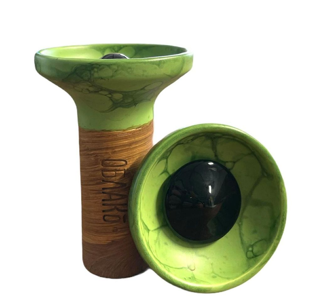 Cybuch Oblako Flow - Black on Light Green/ Green Marble