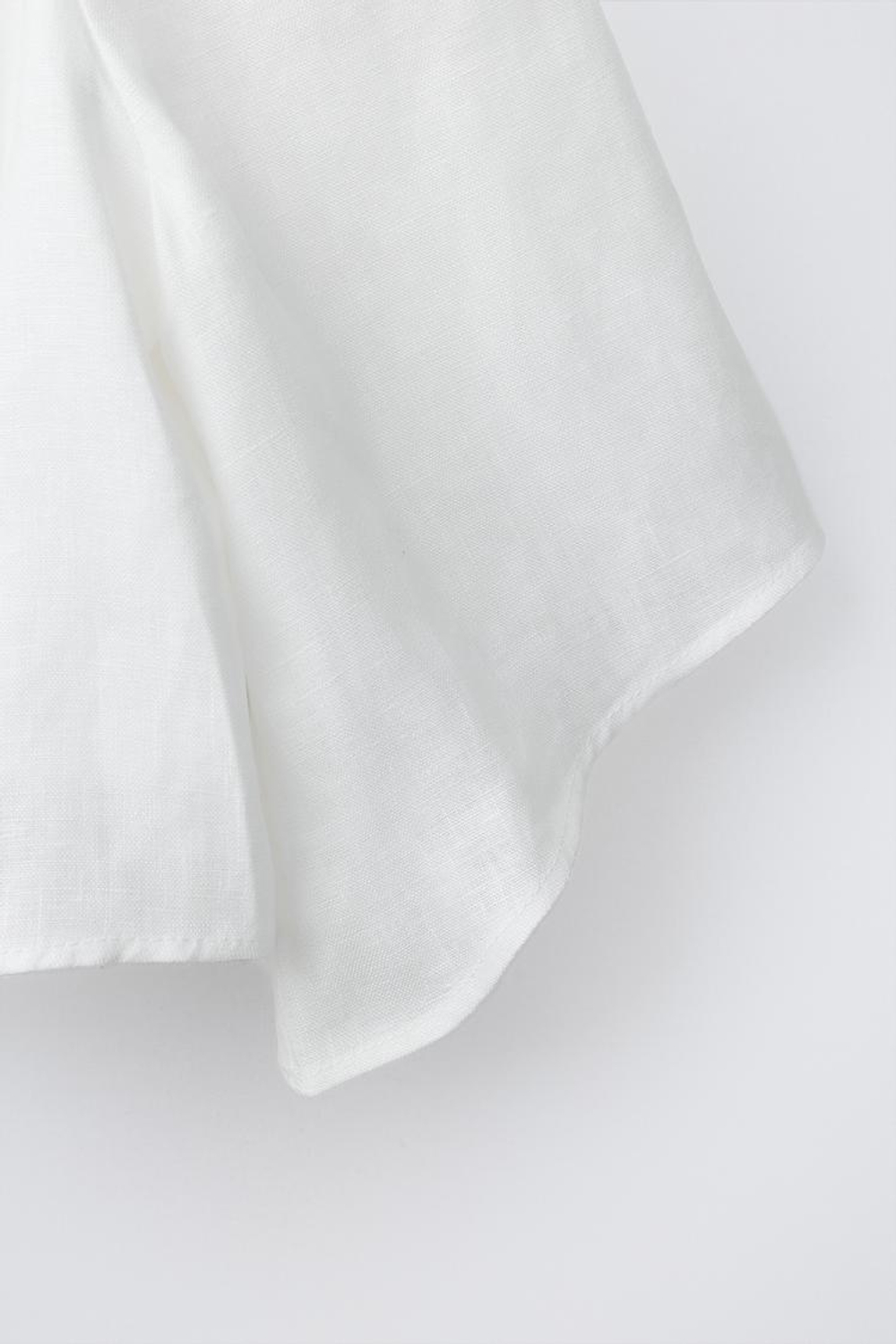 ZARA ЛЬНЯНОЙ ТОП, БЕЛЫЙ