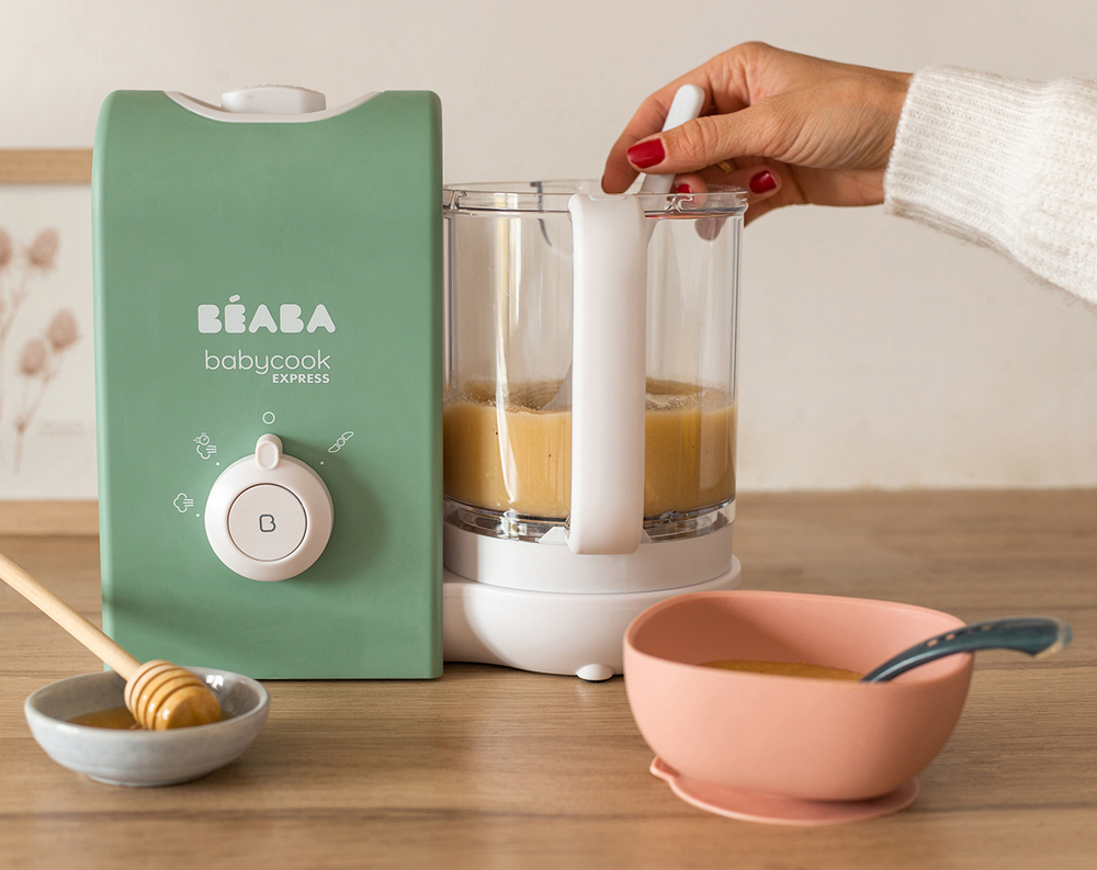 Уцененный товар: блендер-пароварка для детского питания 5 в 1 BEABA Babycook Express зеленый