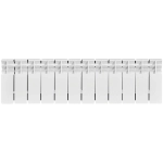 Радиатор биметаллический STOUT TITAN 200 - 12 секций (подключение боковое, цвет белый)